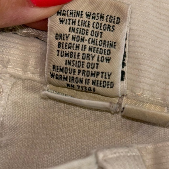 L. L. Bean Corduroy Cream Pants Women’s 12 Tall Casual Office Cowgirl Classic - Picture 6 of 13